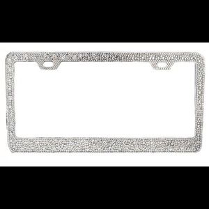 Rhinestone license plate frame